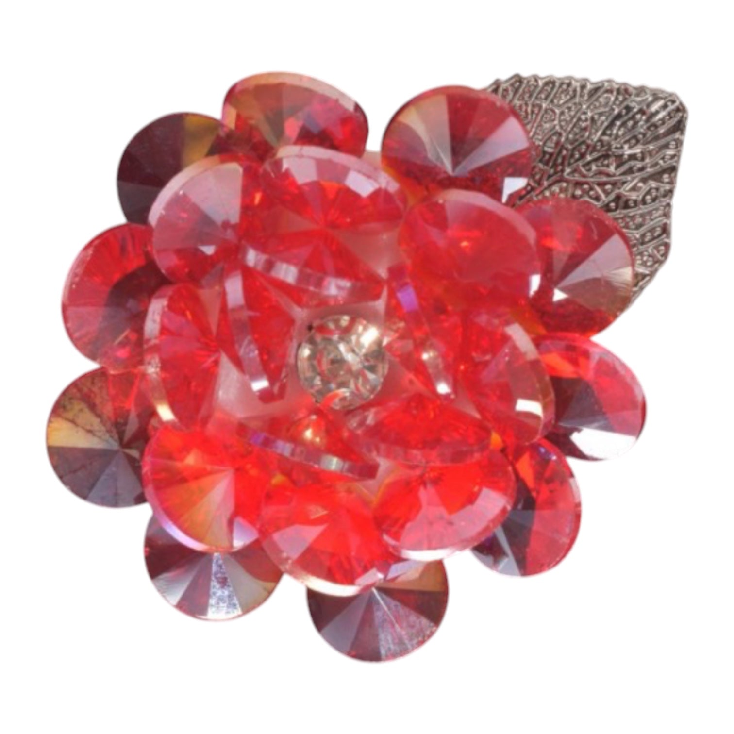 CRYSTAL FLOWER LAPEL PINS